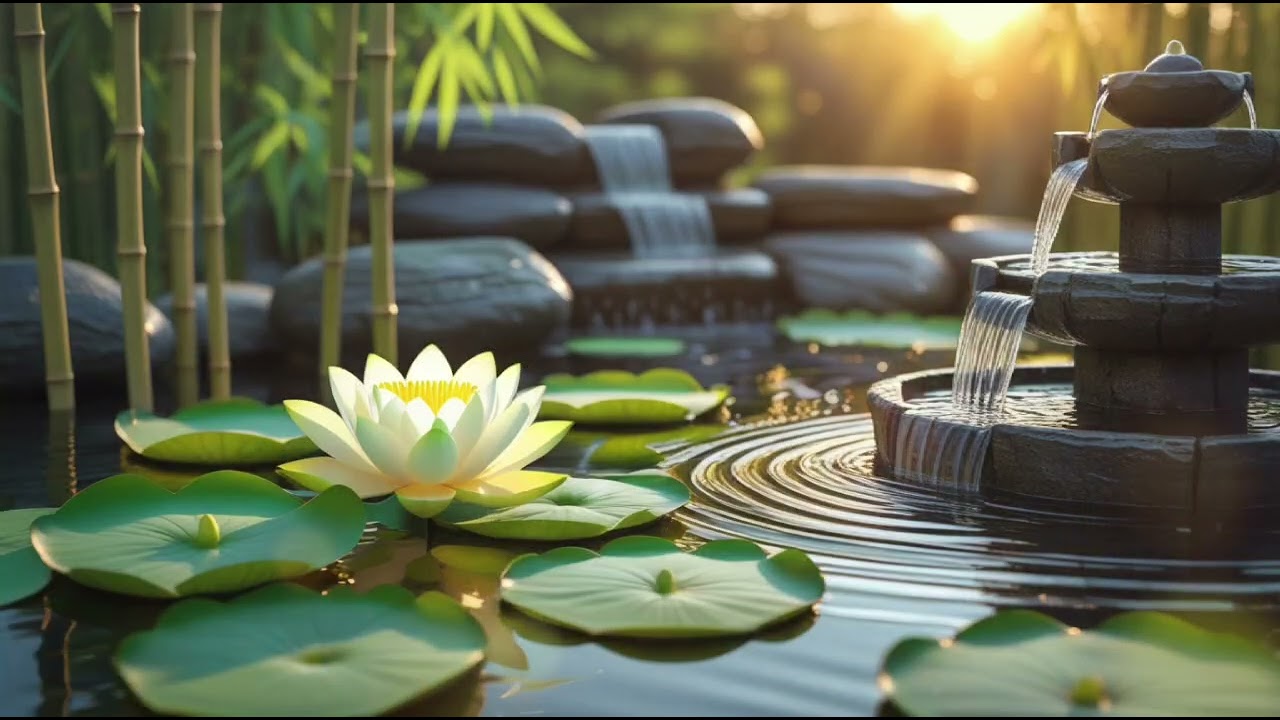 Relaxing Music for Sleep 😴 Water Sounds + Piano Music Relieves Stress, Deep Sleep & Massage Music.