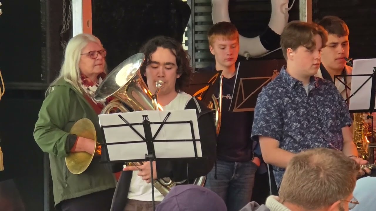 Sigrid playing polka last summer