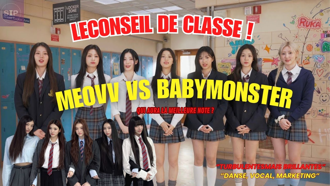 LE CONSEIL DE CLASSE SIPTHEKPOP: BABYMONSTER VS MEOVV ! 🧋💜 #babymonster #meovv #kpop