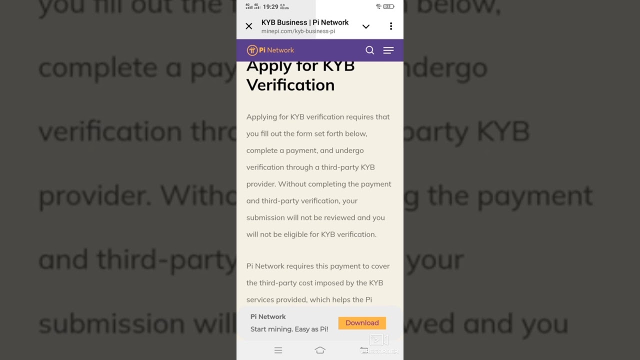 Teturial KYB Pi Network Untuk Setiap Perusahaan Dan Bisnis Anda Agar Sah Di Ecosystem Pi Network.
