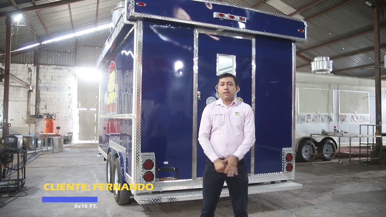 #RDN Food Trailer 8x16 Color Azul Metálico Nebraska
