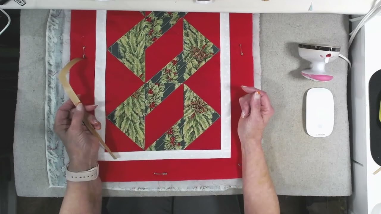Straight Line Quilting with freezer paper   HD 720p