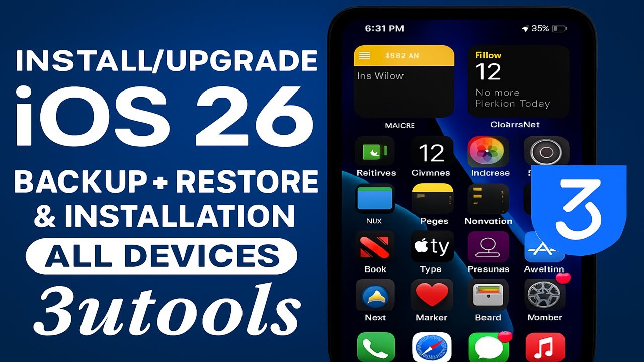 How to install iOS 26 with 3utools | Backup/Restore | Get iOS 26 on iPhone/iPad | No Data Loss Guide
