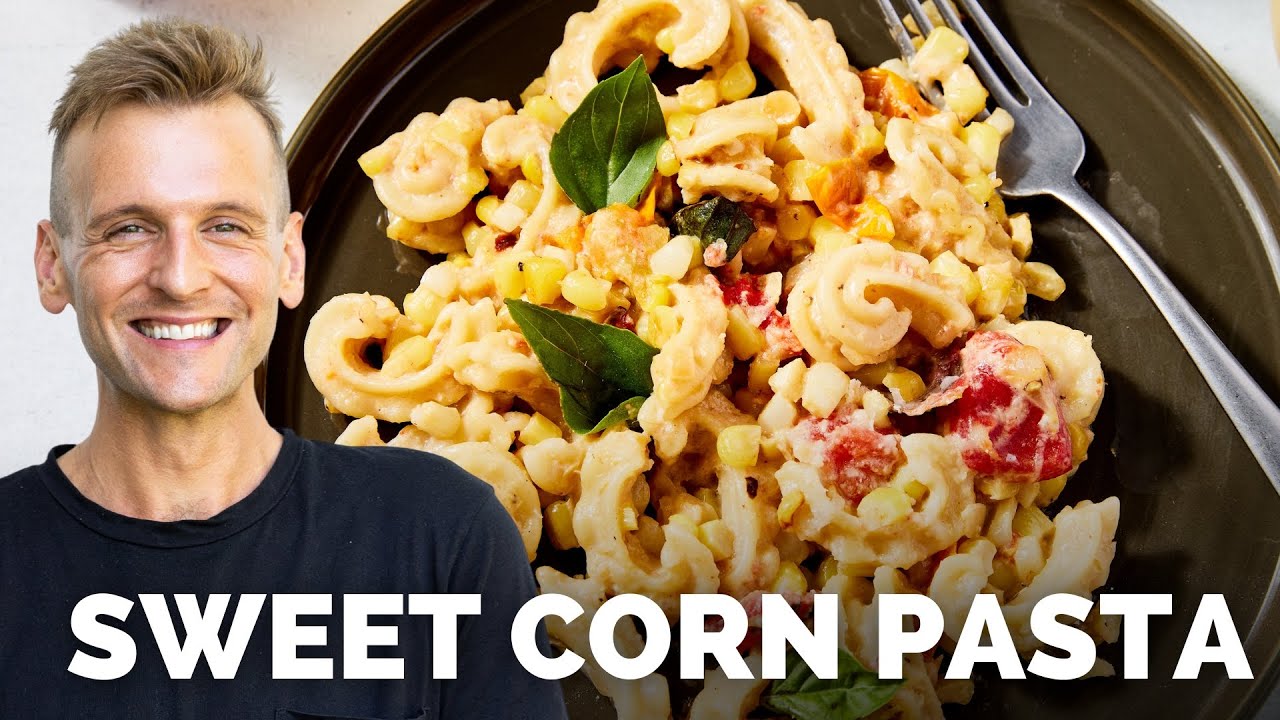Tomato & Sweet Corn Pasta | A unique way to enjoy sweet corn in the summer!