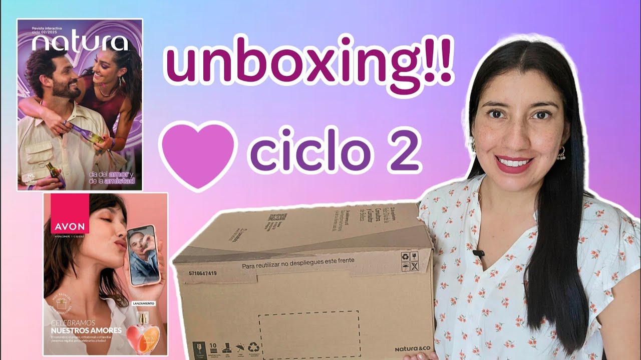 Unboxing ciclo 2 2025!!📦 Especial enamorados C-02 2025 💜 Full Avon y Natura 🧡