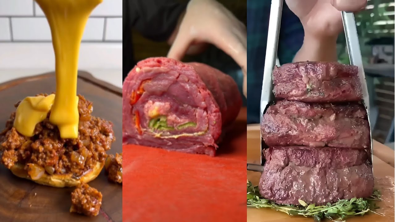Juicy Steak: The Ultimate ASMR Cooking Compilation |  #satisfyingcooking
