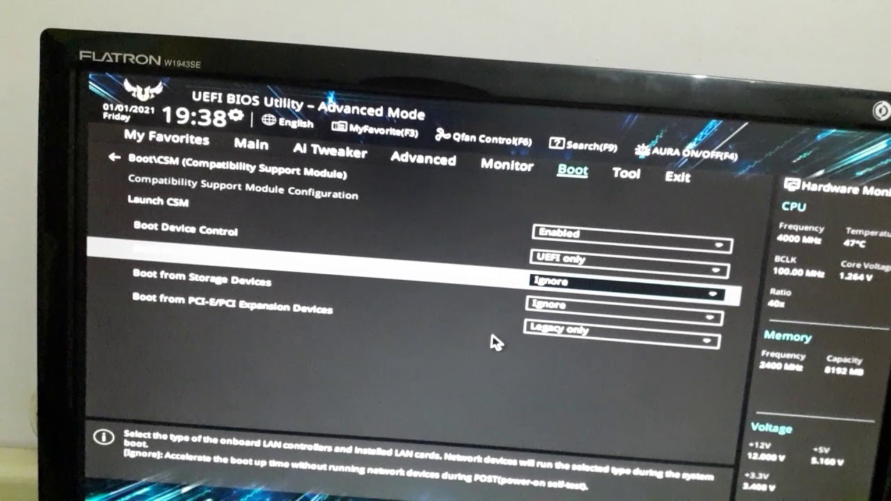 PC novo não da vídeo (placa de video antiga)