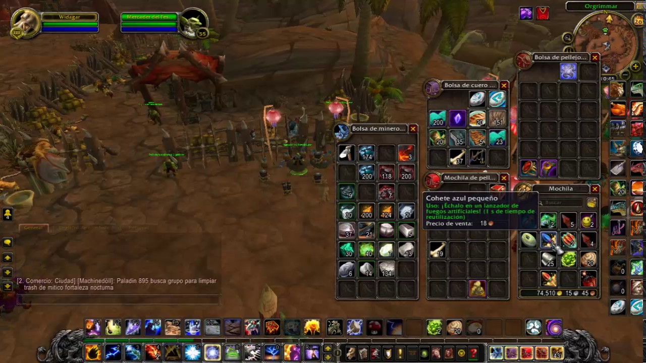 Fuegos artificiales lunares  - Misión world of warcraft