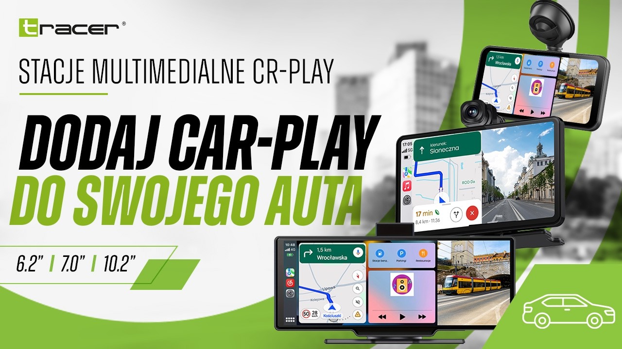 Stacja Multimedialna AndroidAuto/CarPlay Tracer CR-Play