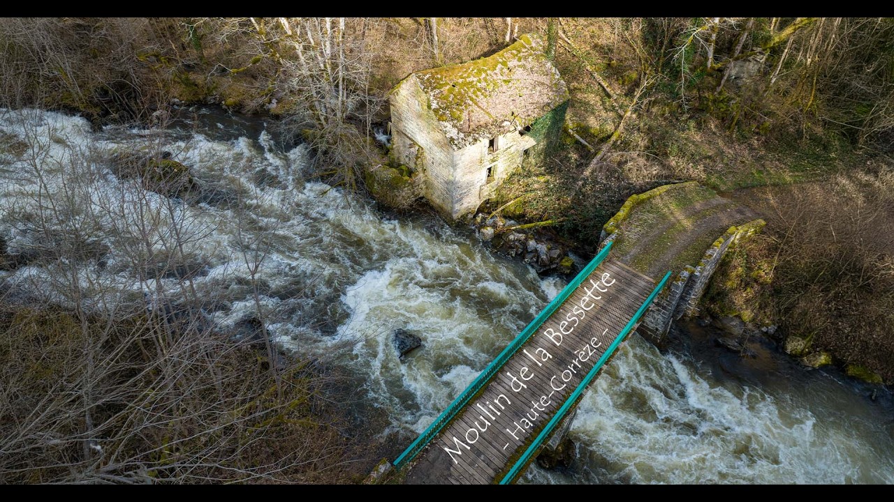 FCP [Drone 4K] - La Diège et les ruines du moulin de La Bessette