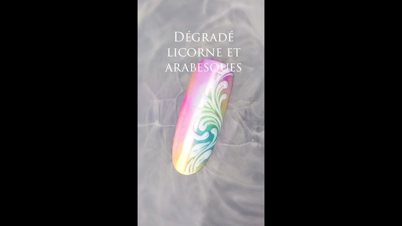 Tuto nail art dégradé licorne pastel fluo