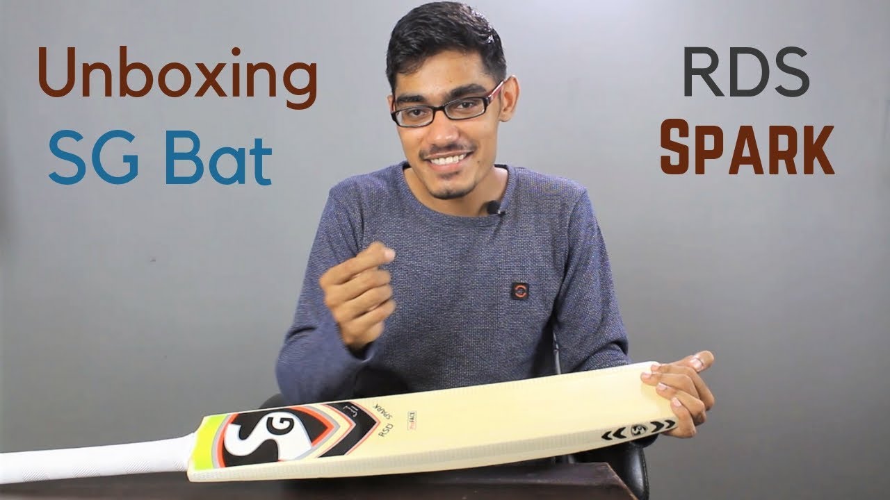 Unboxing SG's RDS SPARK- Kashmir Willow Cricket Bat | Price- 1300 | SportShala |