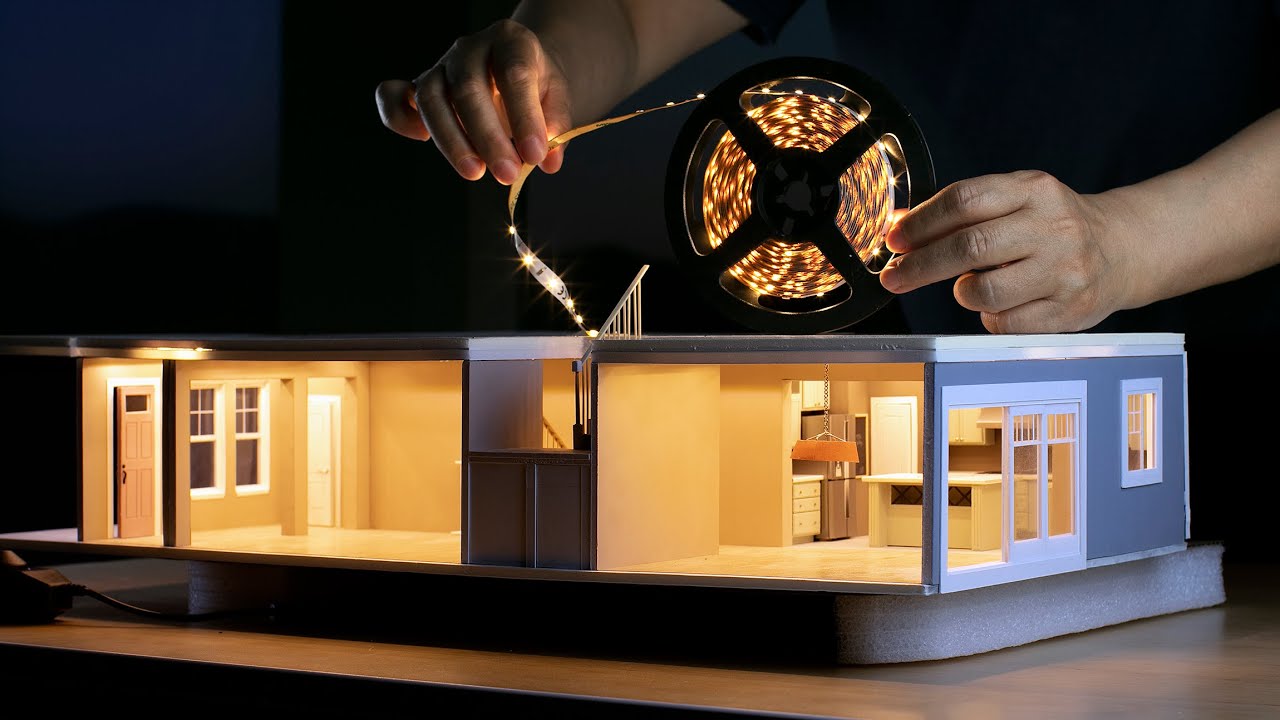 Installing LED Lights in Mini House｜给微缩房子装LED灯