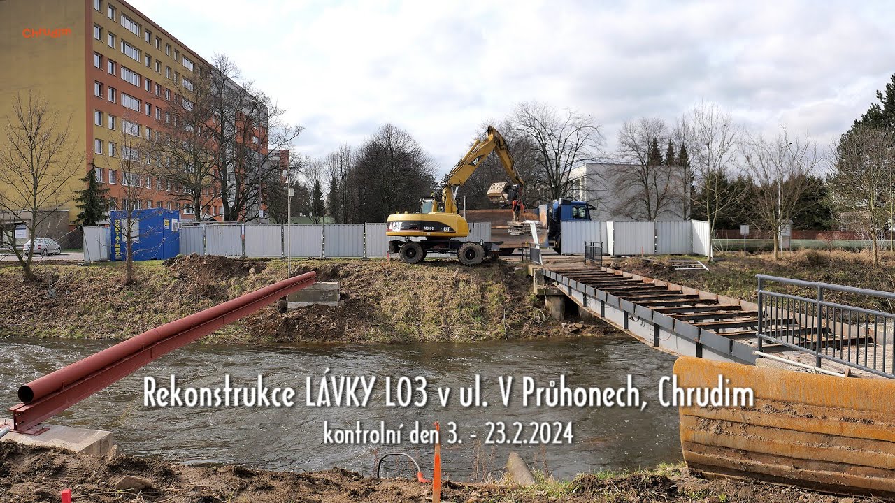 Lávka u stadionu KONTROLNÍ DEN  - Chrudim 23.02.2024