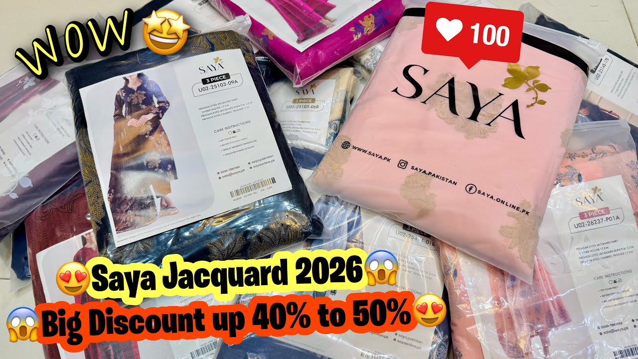 Saya Jacquard Collection 2026 | Saya Brand Jacquard | Saya Wholesale | Cloth Point 