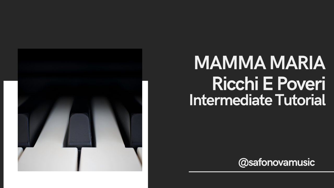 Mamma Maria Piano Tutorial + Sheet Music
