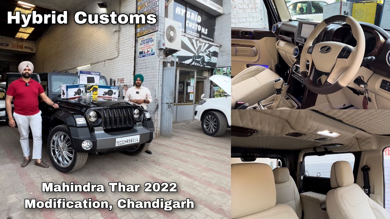 Mahindra Thar 2022 | Modification | Interior | Lights | PPF Coating | Hybrid Customs, Chandigarh