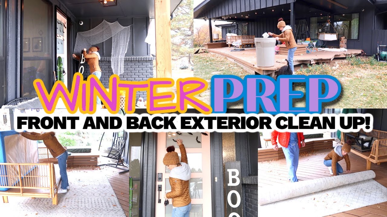 EXTERIOR CLEANING MOTIVATION | TAKING DOWN HALLOWEEN | PREPPING FOR CHRISTMAS | WINTERIZING!
