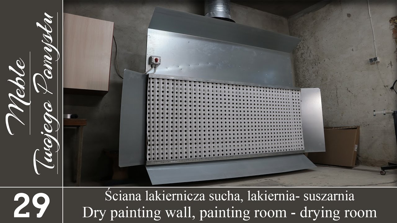 Ściana lakiernicza sucha, lakiernia - suszarnia / Painting wall dry, painting room - drying room