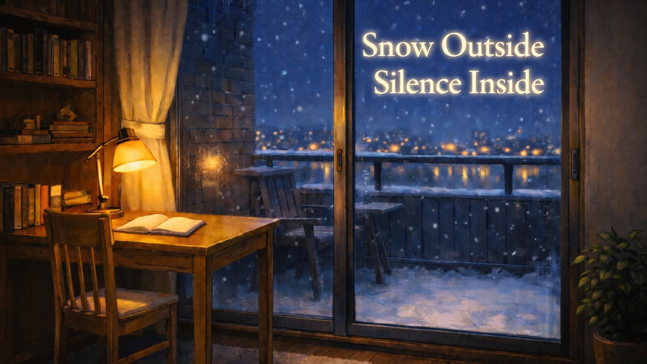 Snow Outside, Silence Inside – Cozy Winter Balcony Lofi | 5 Hours