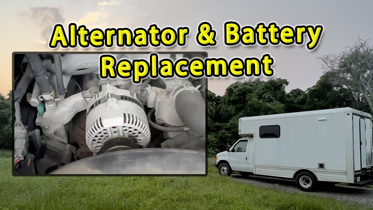Ford Econoline E450 Replace Alternator + Battery | Box Truck Build