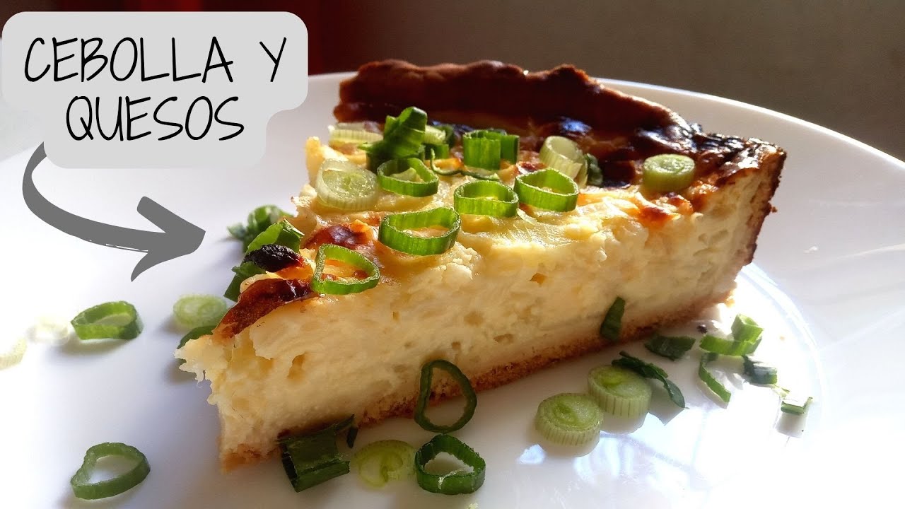 🔥 Como Hacer TARTA de CEBOLLA y QUESO 🧀 RECETA con MASA CASERA 🔥  RECETAS con CEBOLLAS FACILES 📝