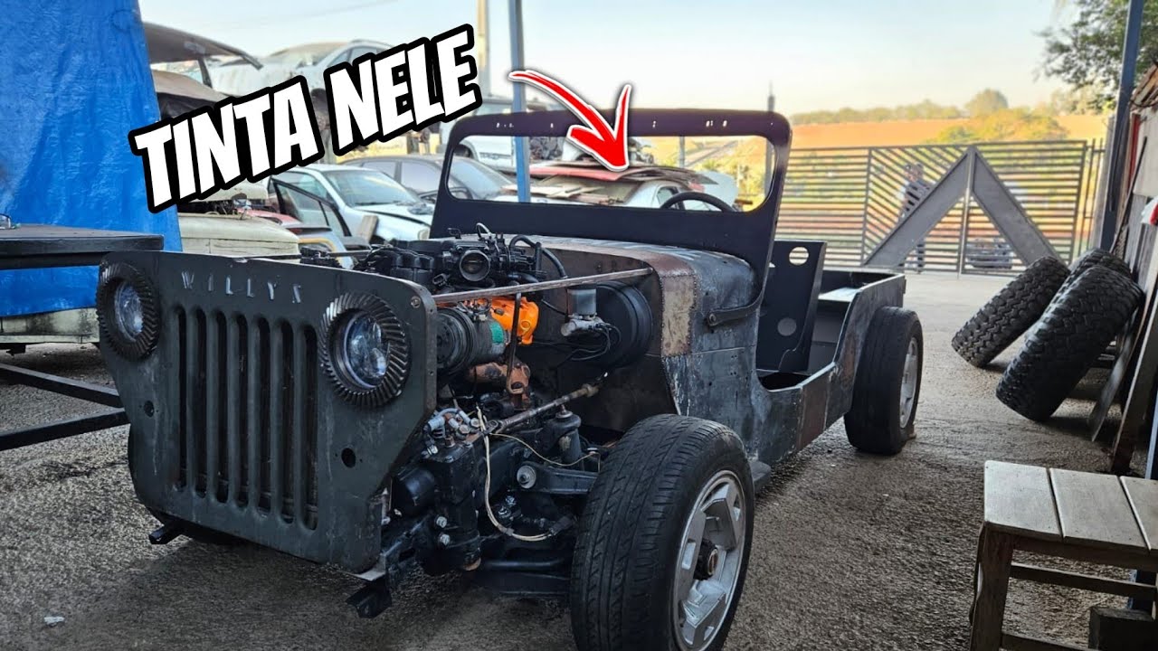 VAMOS PINTAR O MOGIPE / JEEP WILLYS HOTROD V6 ESTÁ TOMANDO FORMA .
