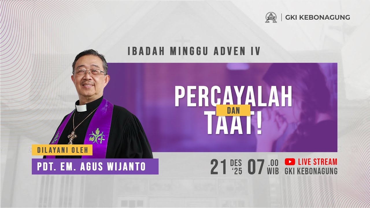 Ibadah Minggu Adven IV - 21 Desember 2025 | GKI Kebonagung - Malang