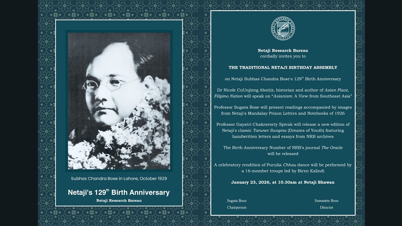 THE TRADITIONAL NETAJI BIRTHDAY ASSEMBLY, 23 JANUARY 2026, NETAJI BHAWAN.