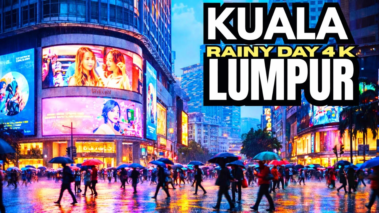 Rainy Day in Kuala Lumpur Malaysia | Walking Tour 4k Bukit Bintang & Pavilion Mall 🇲🇾