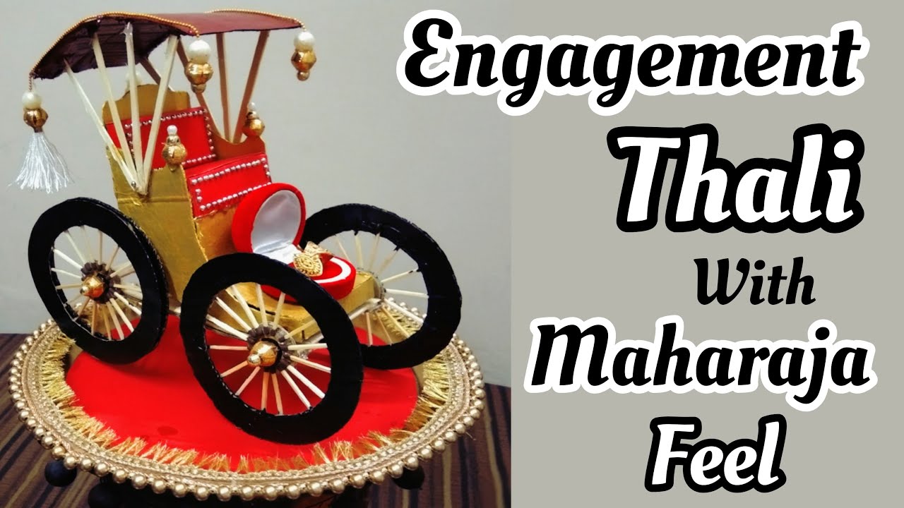 Engagement thali decoration with royal feel | Engagement ring tray decoration | Engagement thali |