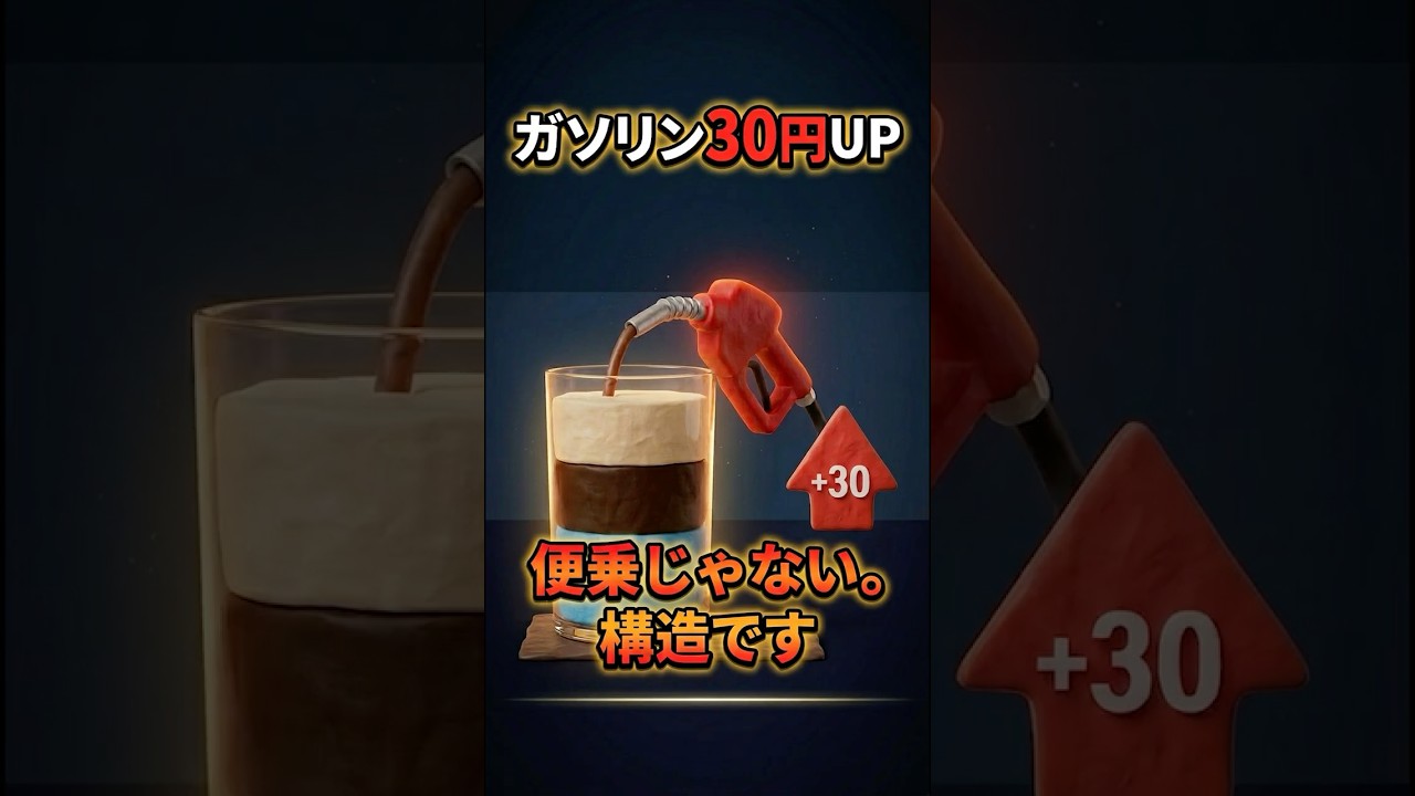 ガソリン30円UP。便乗じゃない。構造です。