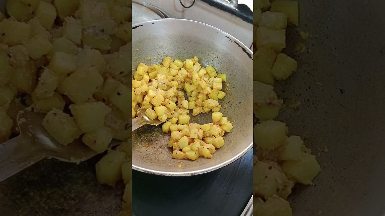 আজকের রান্নাবান্না। শুকনো শুকনো আলু পোস্ত দিয়ে সোমবারের নিরামিষ থালি।