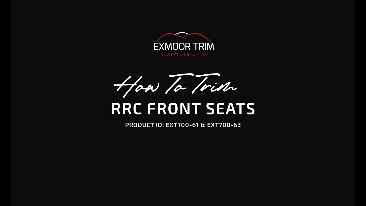 How To Trim Your RRC Front Seats