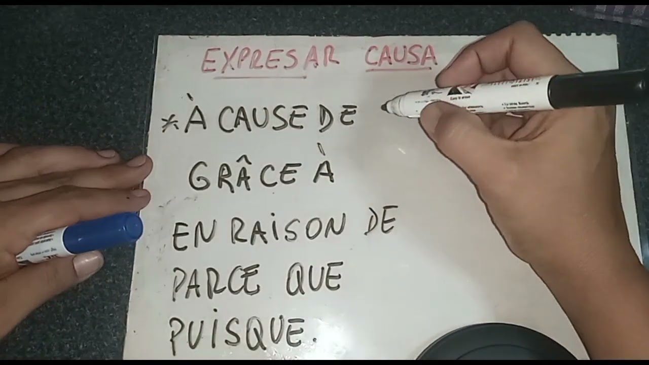 Como expresar la causa en francés.