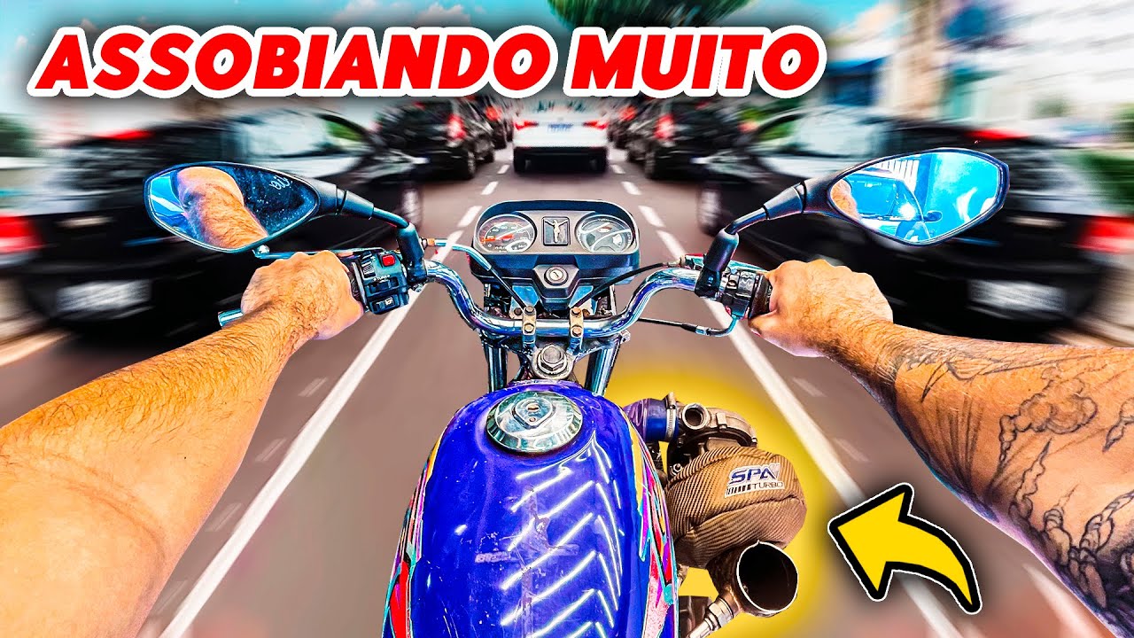 ACELERANDO a CG TURBO pela PRIMEIRA VEZ (ASSOBIANDO MUITO) - Theo Amaral