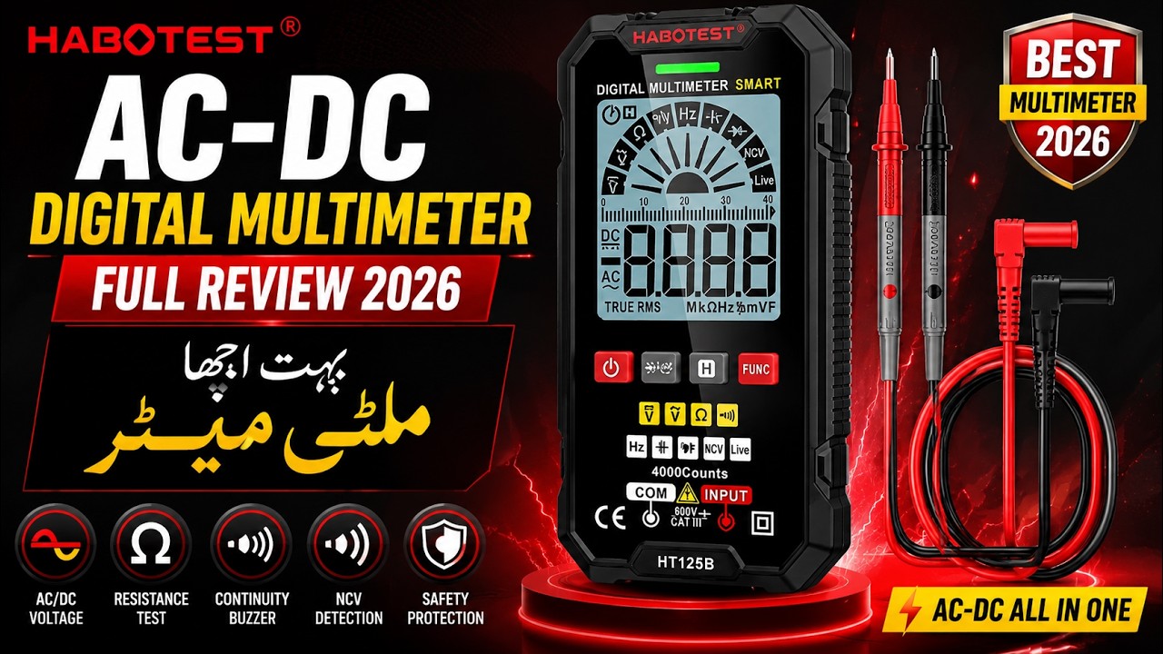 HABOTEST HT125 Smart AC DC Digital Multimeter 600V Voltage Meter 2026 🌟