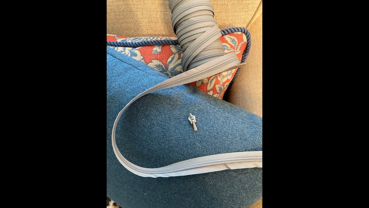 How to put an invisible zipper pull on invisible zipper tape. Super Easy!