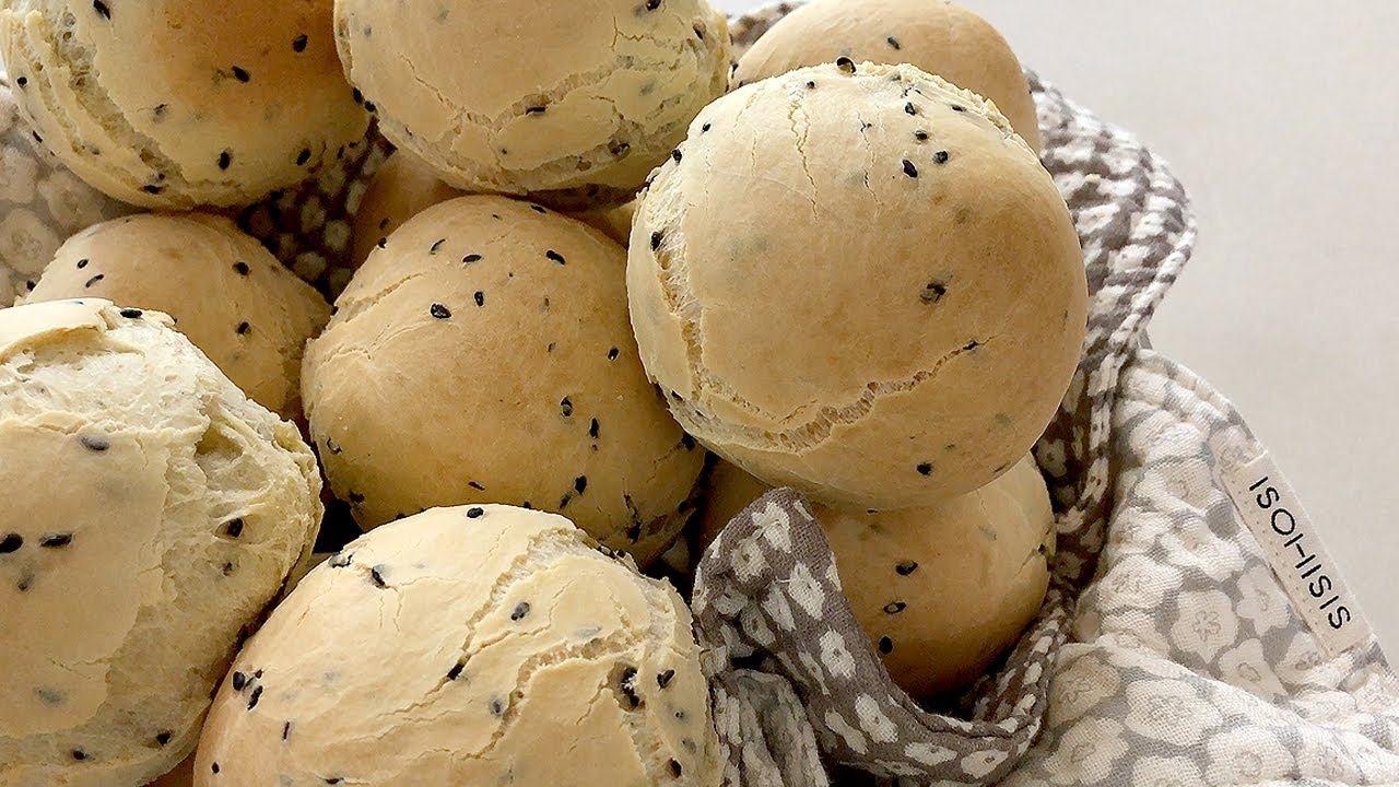 쫄깃한 깨찰빵 만들기ㅣ자꾸자꾸 손이가는 맛 보장!ㅣSesame tapioca bread recipeㅣ하이니[hi-ni]