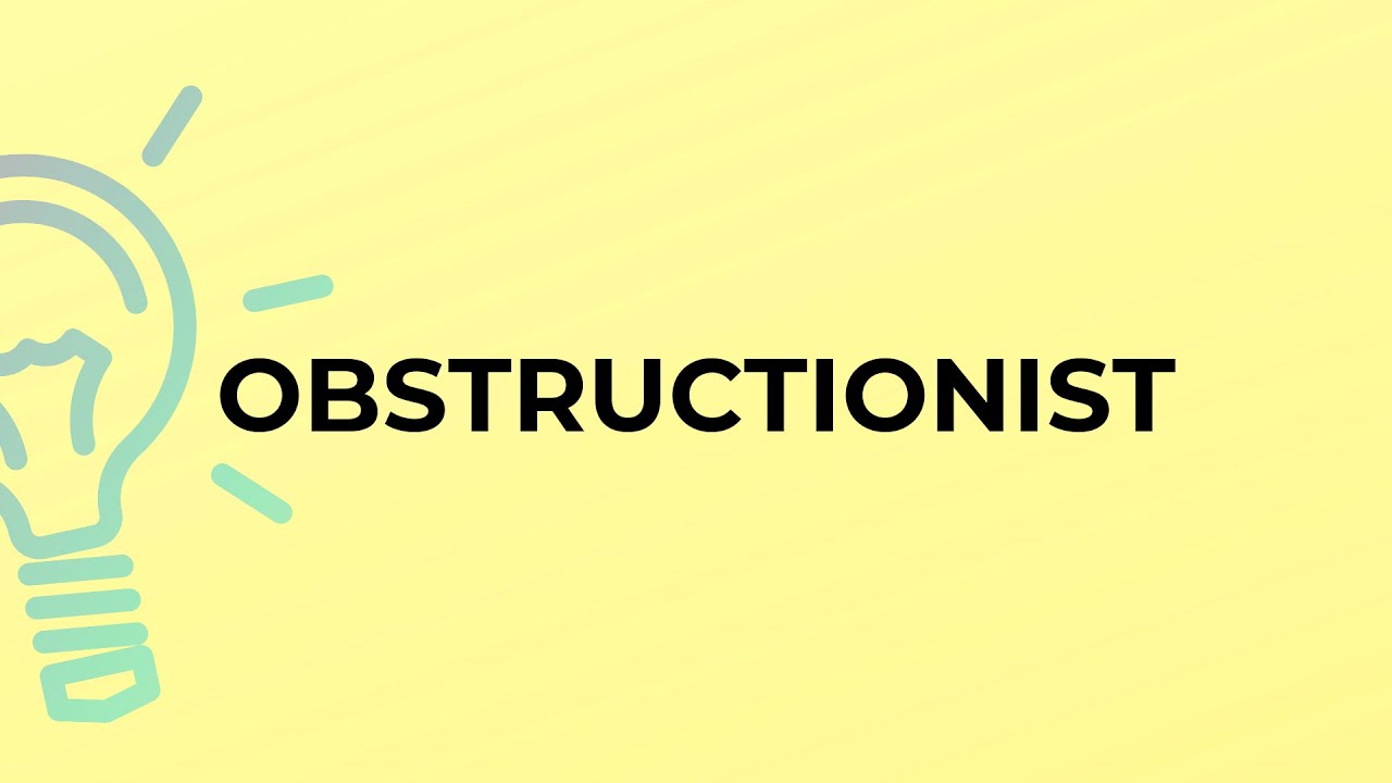 What is the meaning of the word OBSTRUCTIONIST?