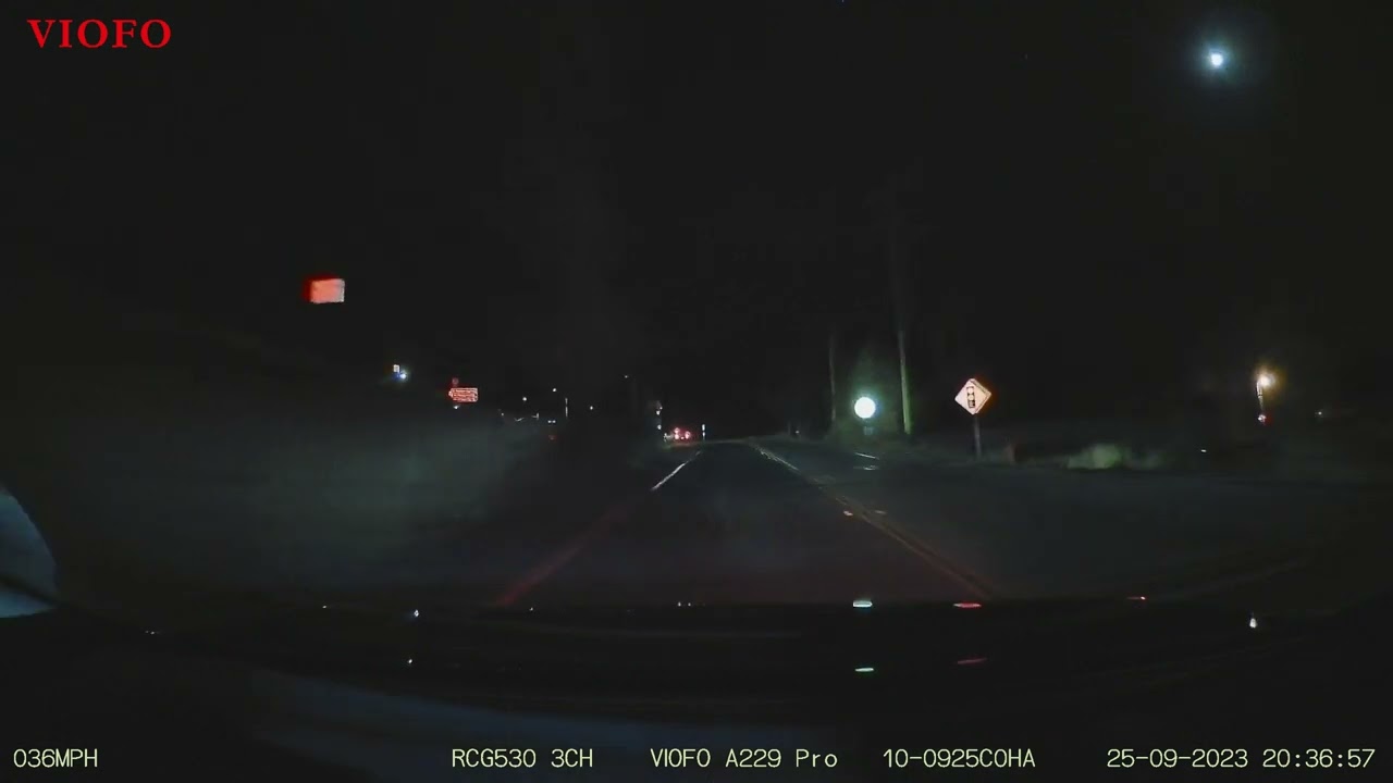 VIOFO A229 Pro 3CH - Rear Nighttime Video Sample - 25-Sep-2023