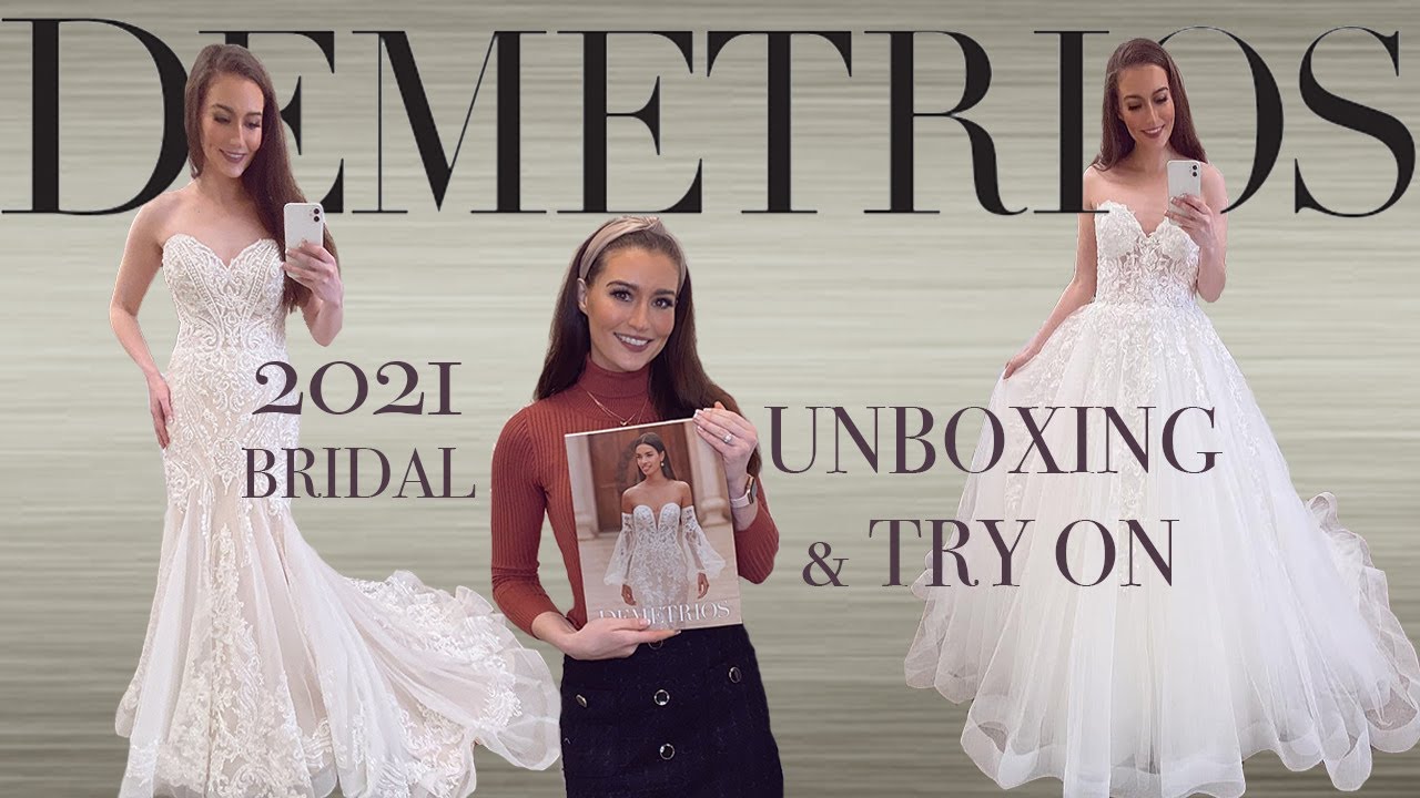 DEMETRIOS 2021 Wedding Dresses Unboxing & Try On | New season luxury bridal range |