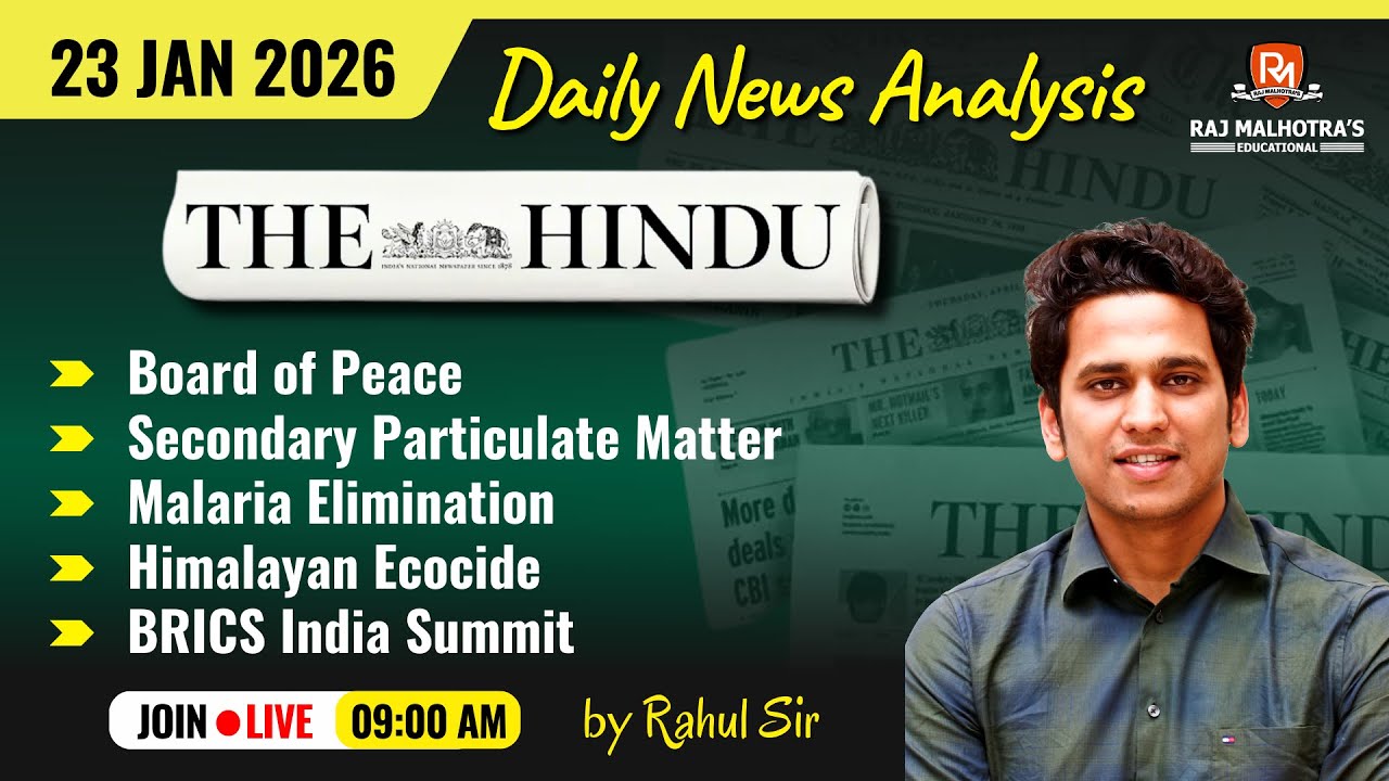 The Hindu Newspaper Analysis | 23 Jan 2026 | UPSC CSE |