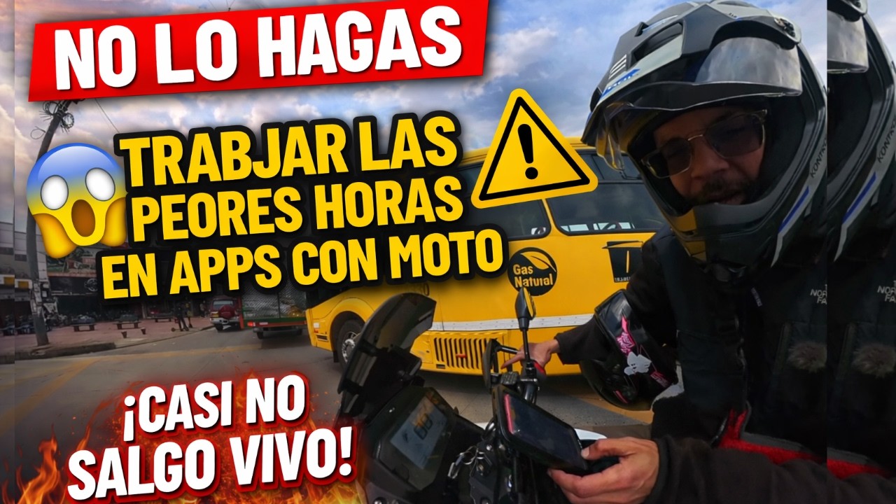 TRABAJE EN LAS PEORES HORAS EN MOTO  Pasajeros, peligro y la cruda realidad de las apps