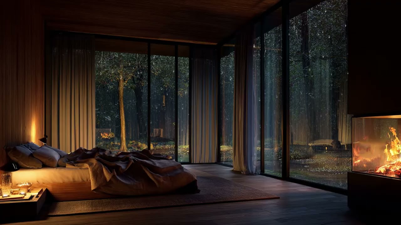 Calm Rainy Night 🌙 Soft Piano Music & Rain Sounds for Deep Relaxation