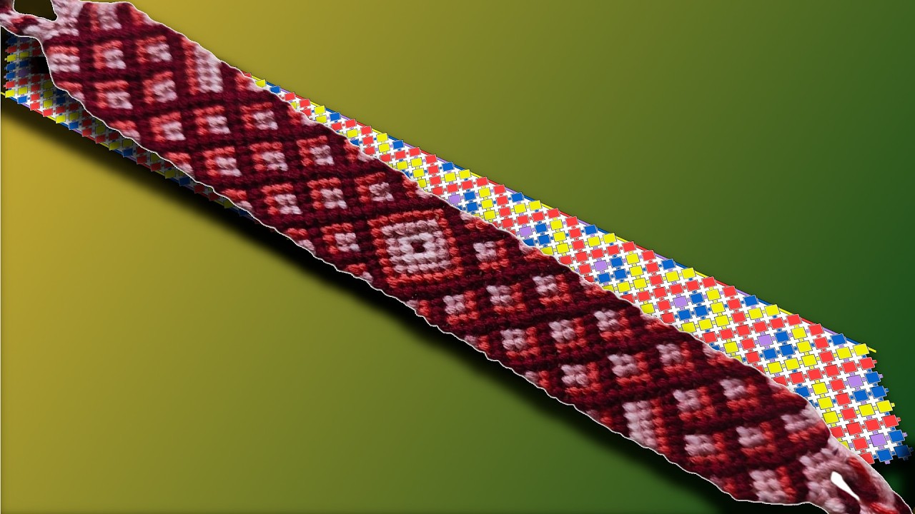 Pattern 2858 Remix in Red Fade ❤️ | Easy Dovetail Bracelet with a Hidden Diamond Twist
