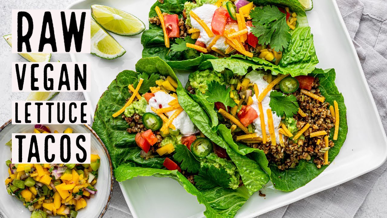 Walnut Chorizo Lettuce Tacos // EASY RAW VEGAN RECIPE