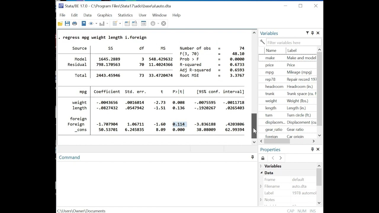 Multicollinearity Testing in Stata