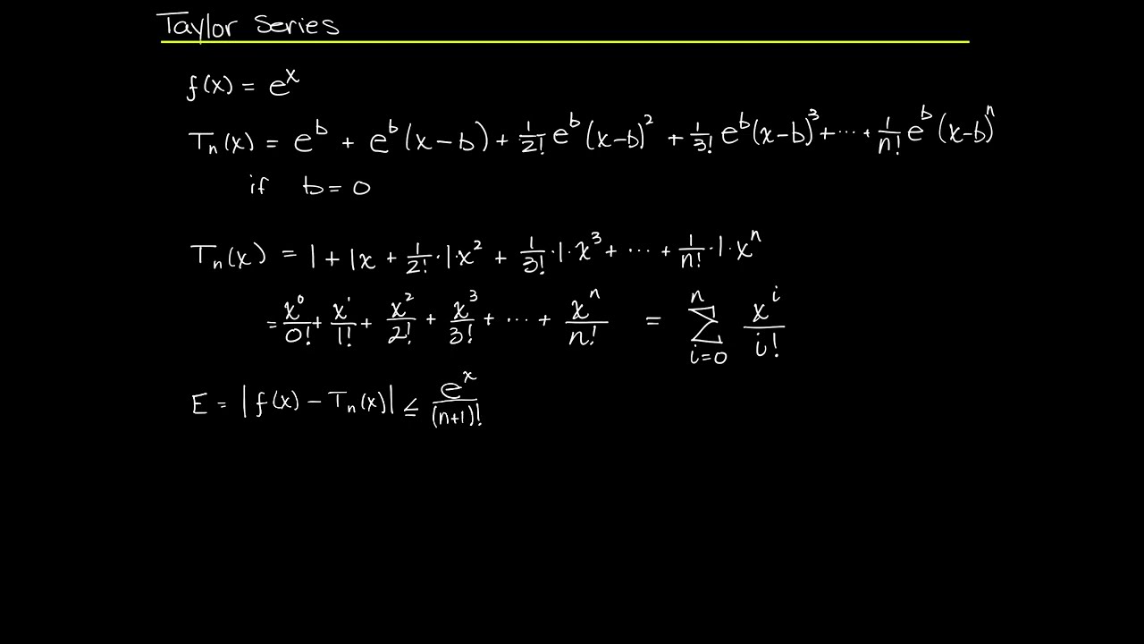 Taylor Series: Taylor Series (2 of 2)