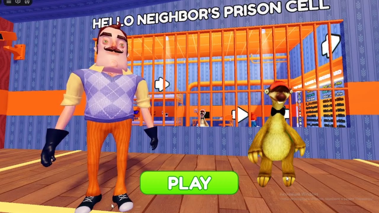 HELLO NEIGHBORS ✖️ PRISON RUN! 🚪🚨 Obby | Roblox Gameplay